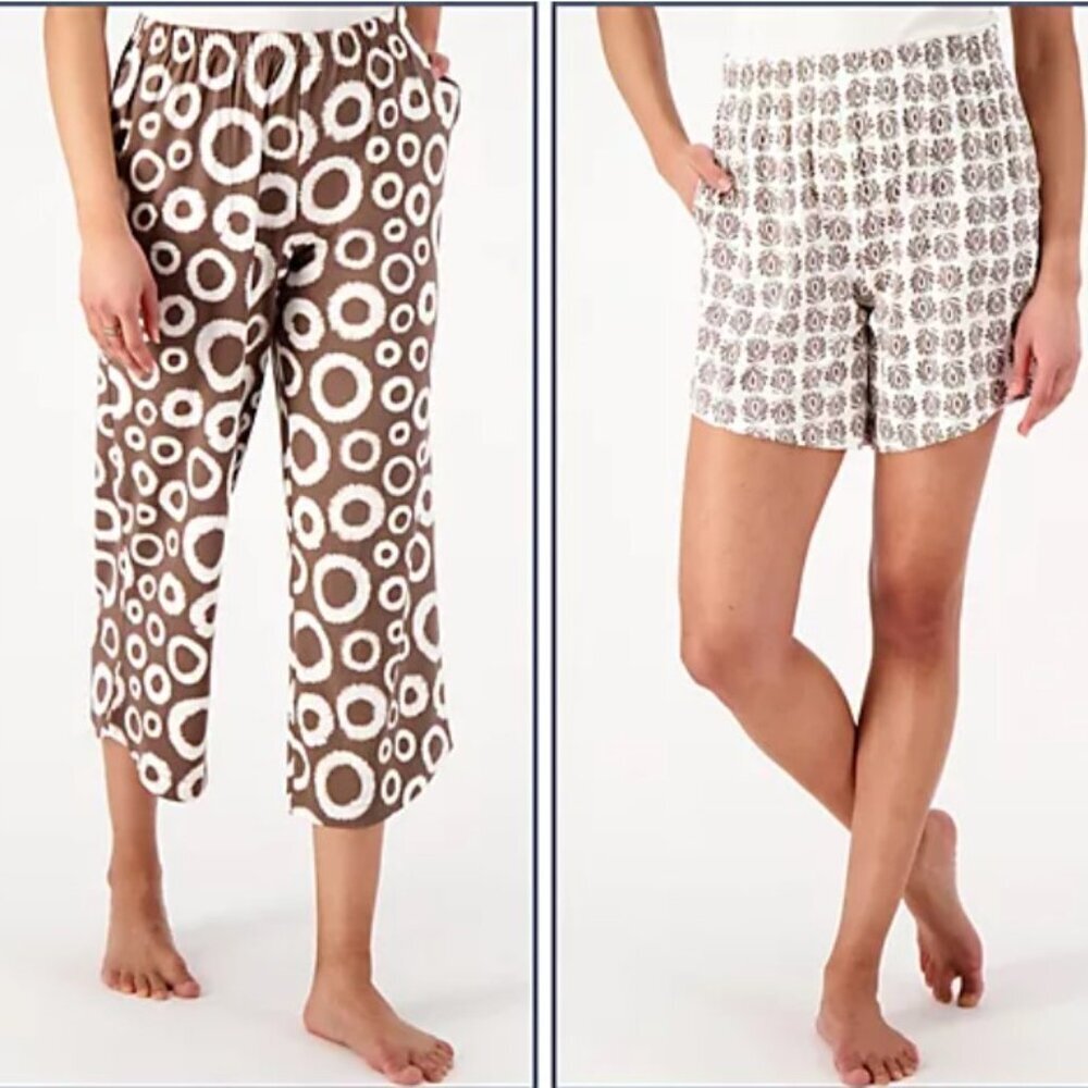 Anybody Women's Sleepwear Sz 1X Lush Jersey Pajama SmkyTaup/Shibor A593323